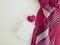 Tie, heart, gift box vintage concept celebrate romantic composition design on a wooden background necktie