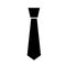 Tie icon, full black. Suitable for website