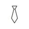 Tie icon vector. Outline necktie. Line suit accessories symbol.