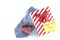 Tie and two gift boxes with card tag write happy father day word