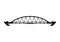 Tied arch bridge. Vector