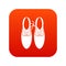 Tied laces on shoes joke icon digital red