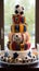 Tiered Birthday Cake with soccer game theme