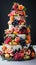 Tiered Wedding Cake with fruits