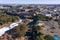 Tiete river memorial seen from the top in Salto, Sao Paulo, Brazil