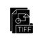 TIFF file black glyph icon