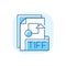TIFF file blue RGB color icon