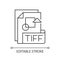 TIFF file pixel perfect linear icon