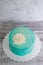 Tiffany cream cheese cake with chocolate flower