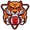 Tiger American Football Mascot