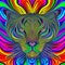 Tiger art in neon