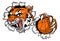 Tiger Baketball Player Animal Sports Mascot