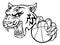 Tiger Baketball Player Animal Sports Mascot