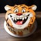 Tiger Cake: A Cartoonish Caricature With Theatrical Exuberance