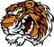 Tiger Cartoon Mascot with Snarling Teeth