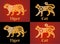 Tiger, cat, symbols of the Chinese horoscope 2022, 2023 years
