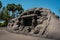 The Tiger Cave Temple- carvings of tiger heads on the mouth of a cave is a rock-cut temple located near Mahabalipuram, Tamil Nadu