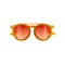 Tiger color frame sunglasses with gradient brown lens