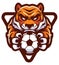 Tiger Football Soccer Mascot