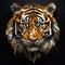 A tiger head made of beautiful gemstones. Wildlife Animals. Decorations. Illustration, Generative AI