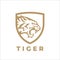 Tiger head shield logo