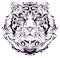 Tiger head symbol 2022 year chinese calendar. Abstract pattern tiger face