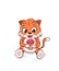 Tiger Ice cream mascot and background