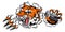 Tiger Ice Hockey Player Animal Sports Mascot