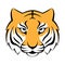 Tiger icon. Vector illustration for logo design, t-shirt print.