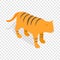 Tiger isometric icon