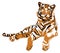 tiger lay animal vector illustration transparent background
