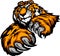 Tiger Mascot Body with Paws and Claws