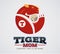 Tiger mom logo sport extreme and business.