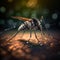 tiger mosquito close up,generated with AI.