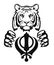 The Tiger and the most significant symbol of Sikhism - Sign of Khanda