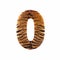 Tiger number 0 - 3d Feline fur digit - Suitable for Safari, Wildlife or big felines related subjects