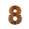 Tiger number 8 - 3d Feline fur digit - Suitable for Safari, Wildlife or big felines related subjects