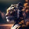 Tiger Outfit Digital Illustration - Futuristic Realism Art Style