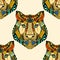 Tiger pattern. Vector illustration