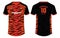 Tiger Print Sports t-shirt jersey design concept vector template, sports jersey concept  for Football Jersey