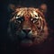 Tiger is roaring face scary image generative AI