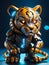 tiger robot on dark background