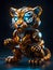 tiger robot on dark background