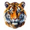 a tiger is shown in a low polygonal style