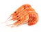 Tiger shrimps isolated on a white background. Seafood.