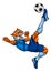 Tiger Soccer Football Player Animal Sports Mascot