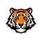 Tiger sports logo, Tiger icon isolated on white background