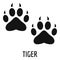 Tiger step icon, simple style.