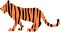 Tiger striped silhouette