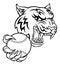 Tiger Tennis Player Animal Sports Mascot